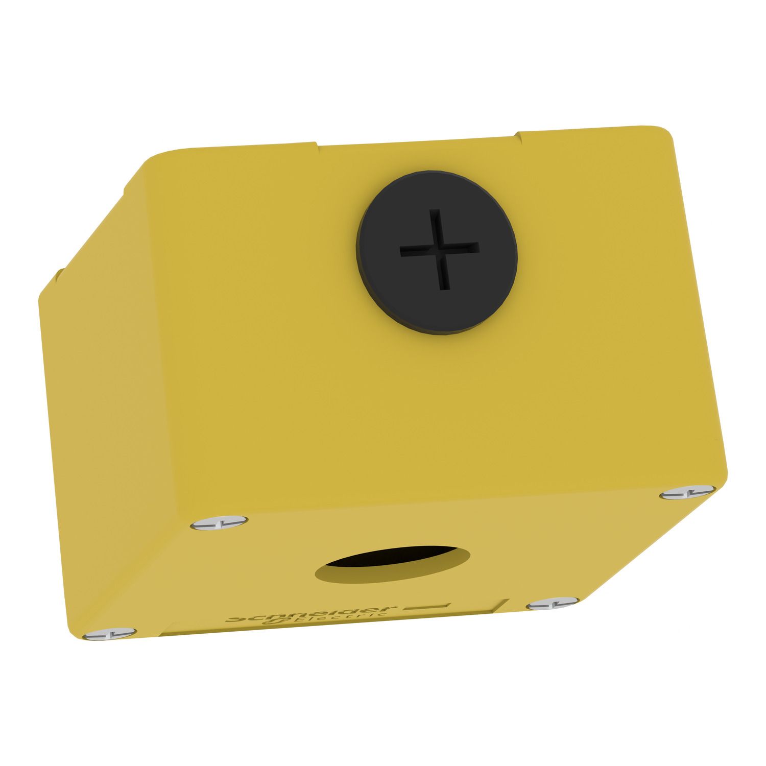Picture of Die cast empty control station, Harmony XAP, XB2 SL, zinc alloy, yellow, M20, 1 cut out 22mm, 80x80x51,5mm, UL cULus