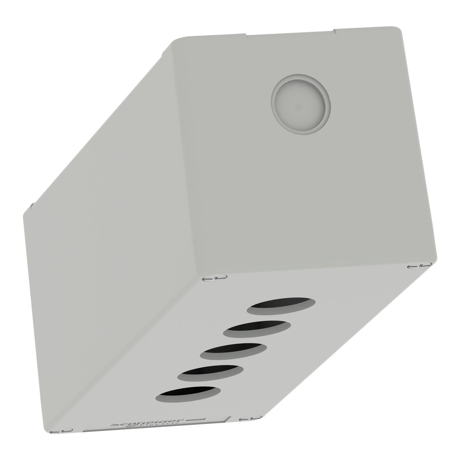 Picture of Die cast empty control station, Harmony XAP, XB2 SL, zinc alloy, grey, M25, 5 cut outs 22mm, 80x220x77mm