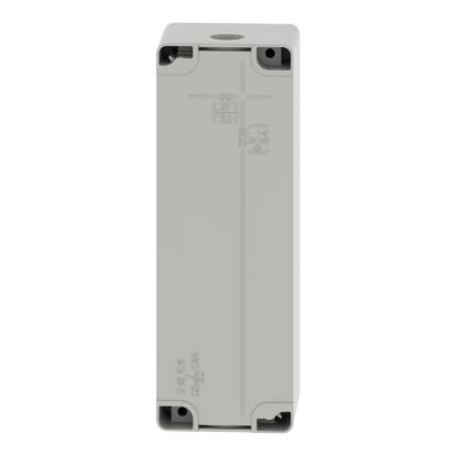 Picture of Die cast empty control station, Harmony XAP, XB2 SL, zinc alloy, grey, M25, 8 cut outs 22mm, 80x220x77mm