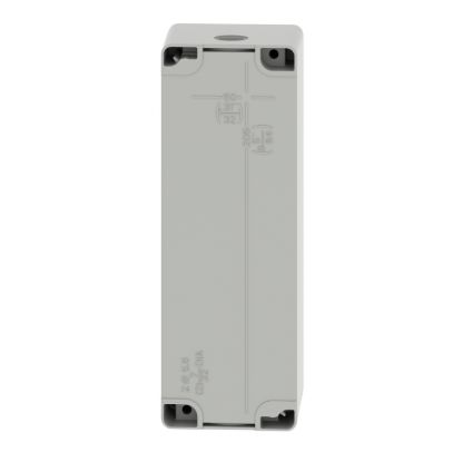 Picture of Empty control station, Harmony XAP, XB2 SL, zinc alloy, grey, M25, 4 cut outs 30mm with notches, 80x220x77mm