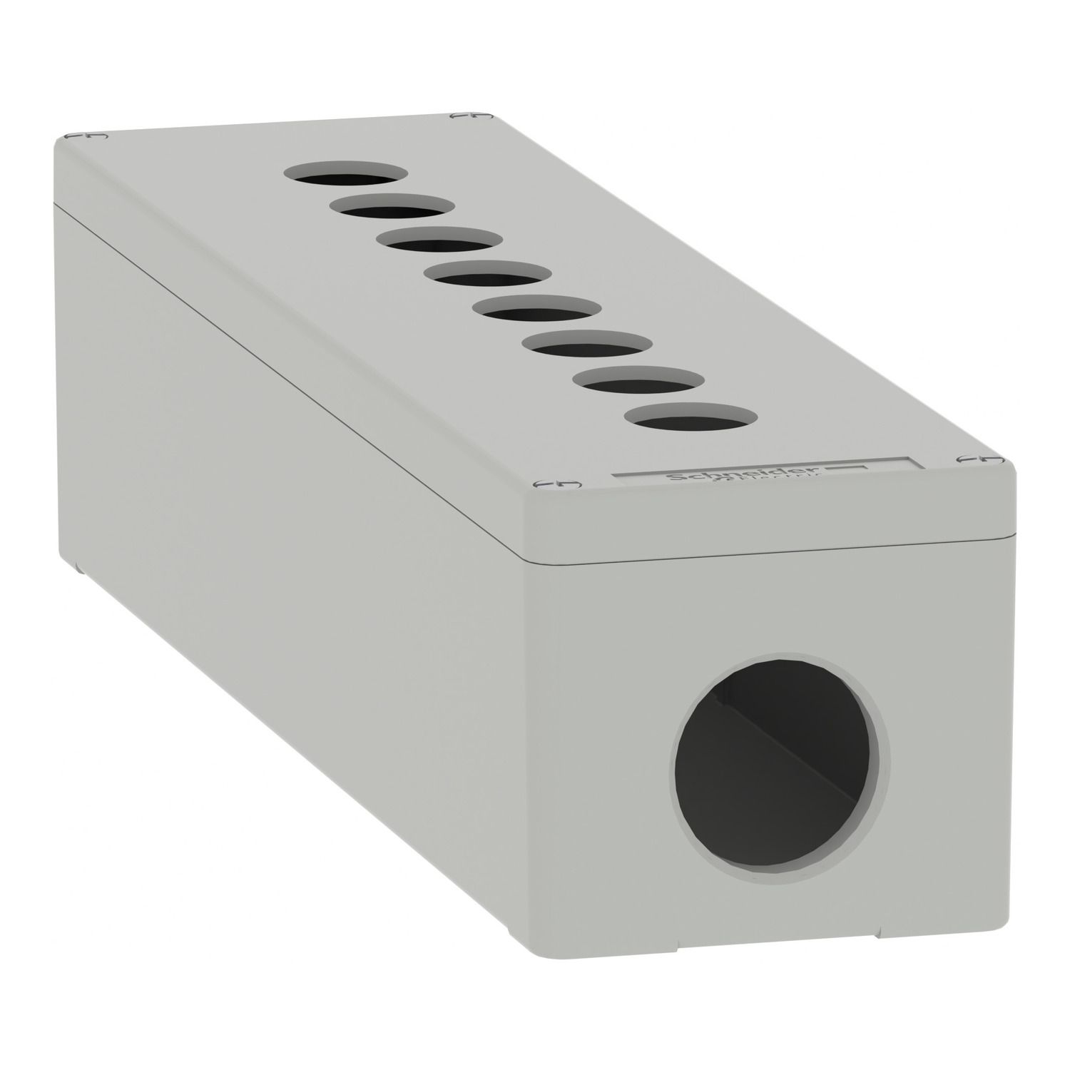 Picture of Die cast empty control station, Harmony XAP, XB2 SL, aluminium, grey, M32, 8 cut outs 22mm, 85x310x77mm