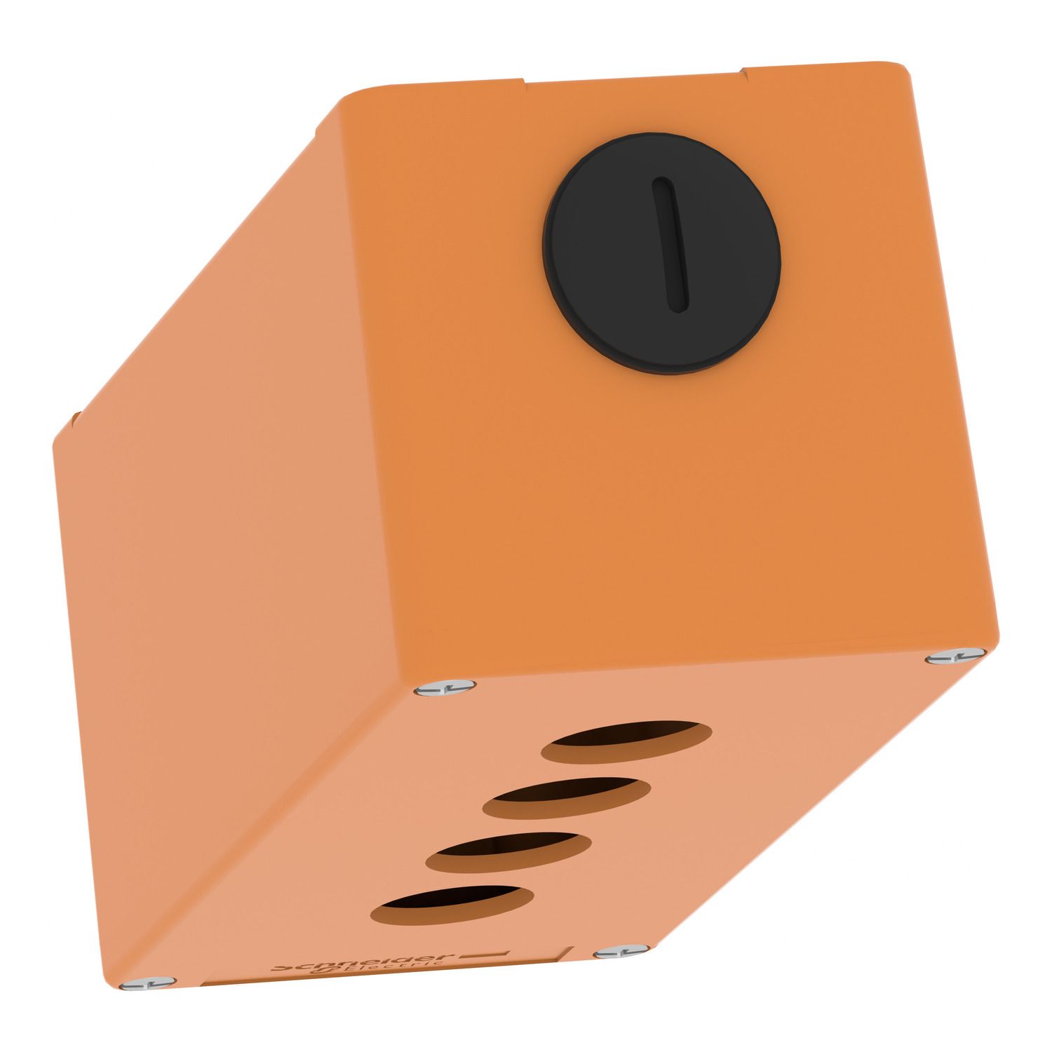 Picture of Empty control station, Harmony XAP, XB2 SL, zinc alloy, orange, M25, 4 cut outs 22mm, 80x175x77mm