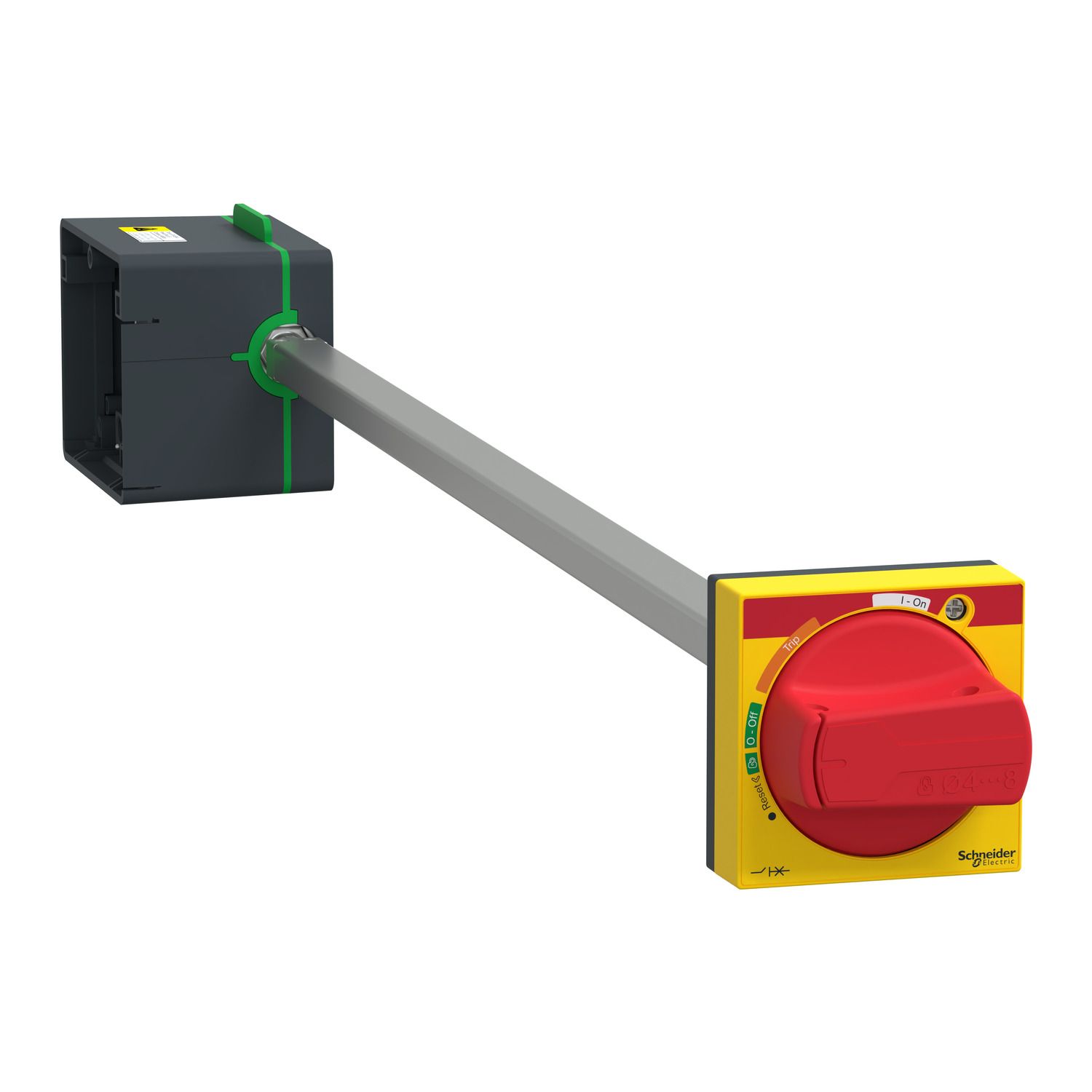 Picture of Side rotary handle, ComPacT NSXm, red handle/yellow front, shaft length 45mm to 480mm, IP54