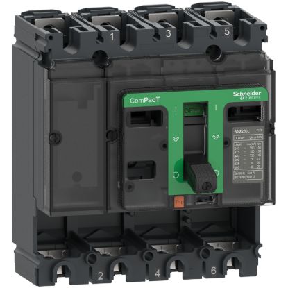 Picture of Circuit breaker basic frame, ComPacT NSX250N, 50kA/415VAC, 4 poles, 250A frame rating, without trip unit