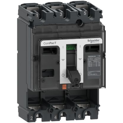 Picture of Circuit breaker basic frame, ComPacT NSX100F DC, 36kA/750VDC, 3 poles, 100A frame rating, without trip unit
