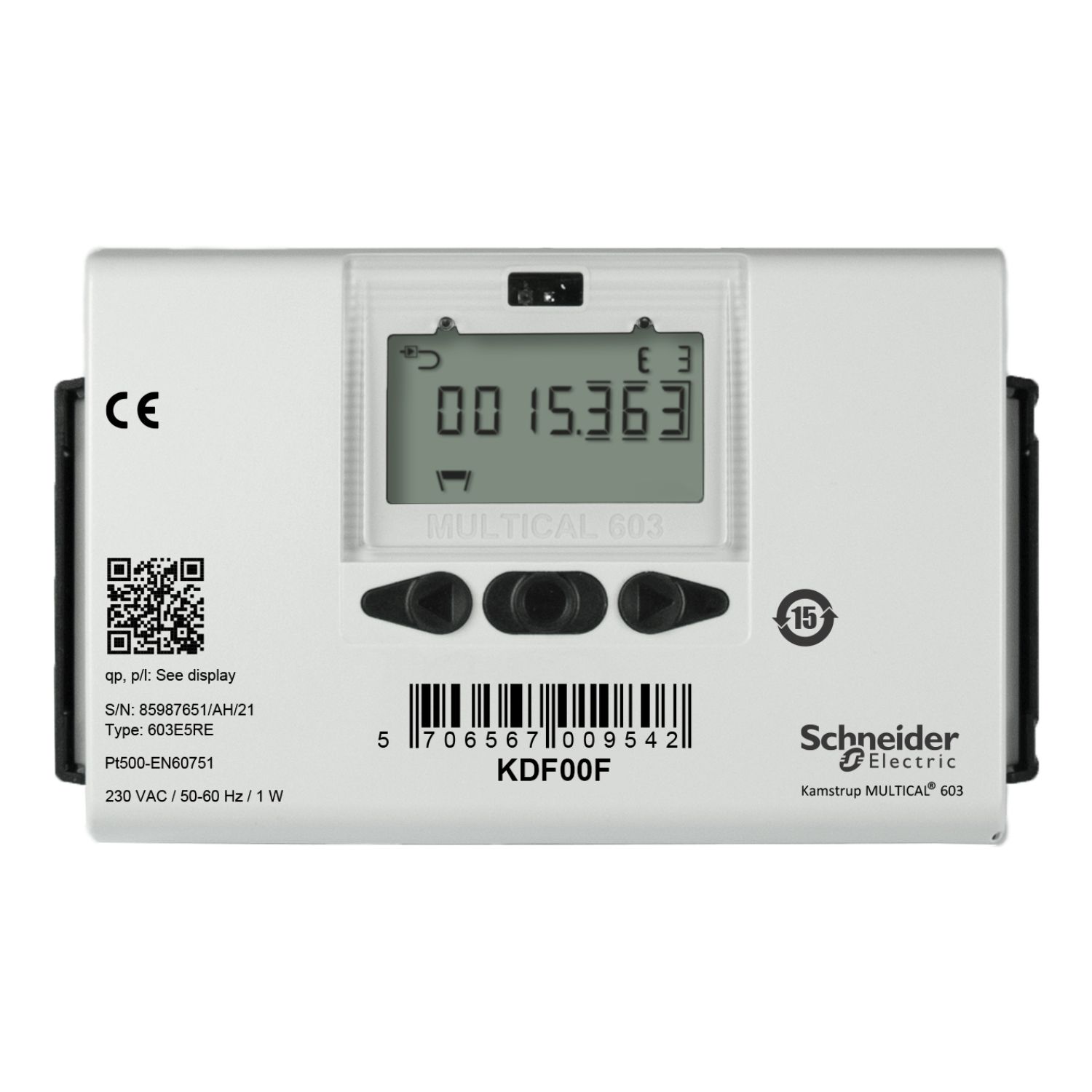 Picture of KD Series Flow Meter, R½ Threaded Brass, 1.5 m³/h Nominal, Flow Meter