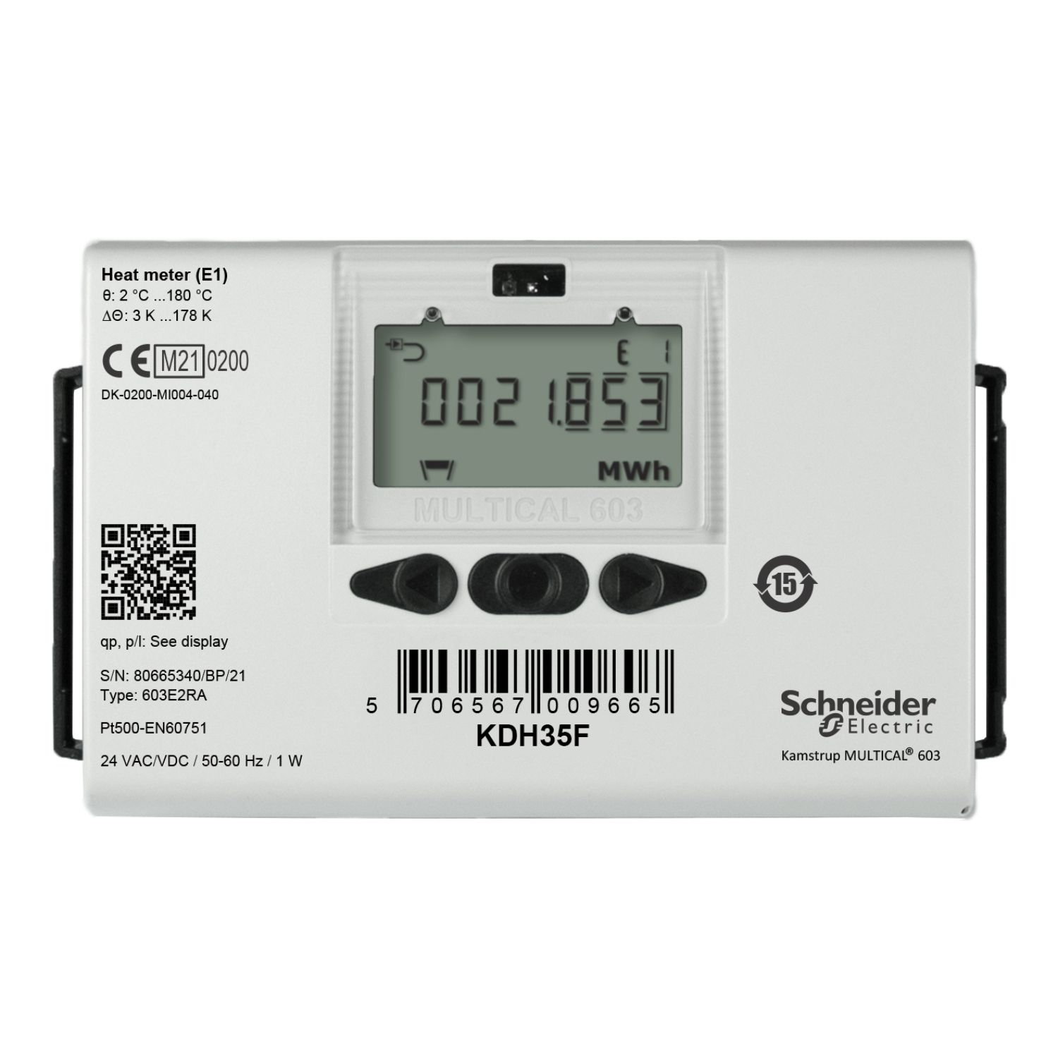 Picture of KD Series Heating Meter, DN50 Flanged Stainless Steel, 15 m³/h Nominal, Flow Meter