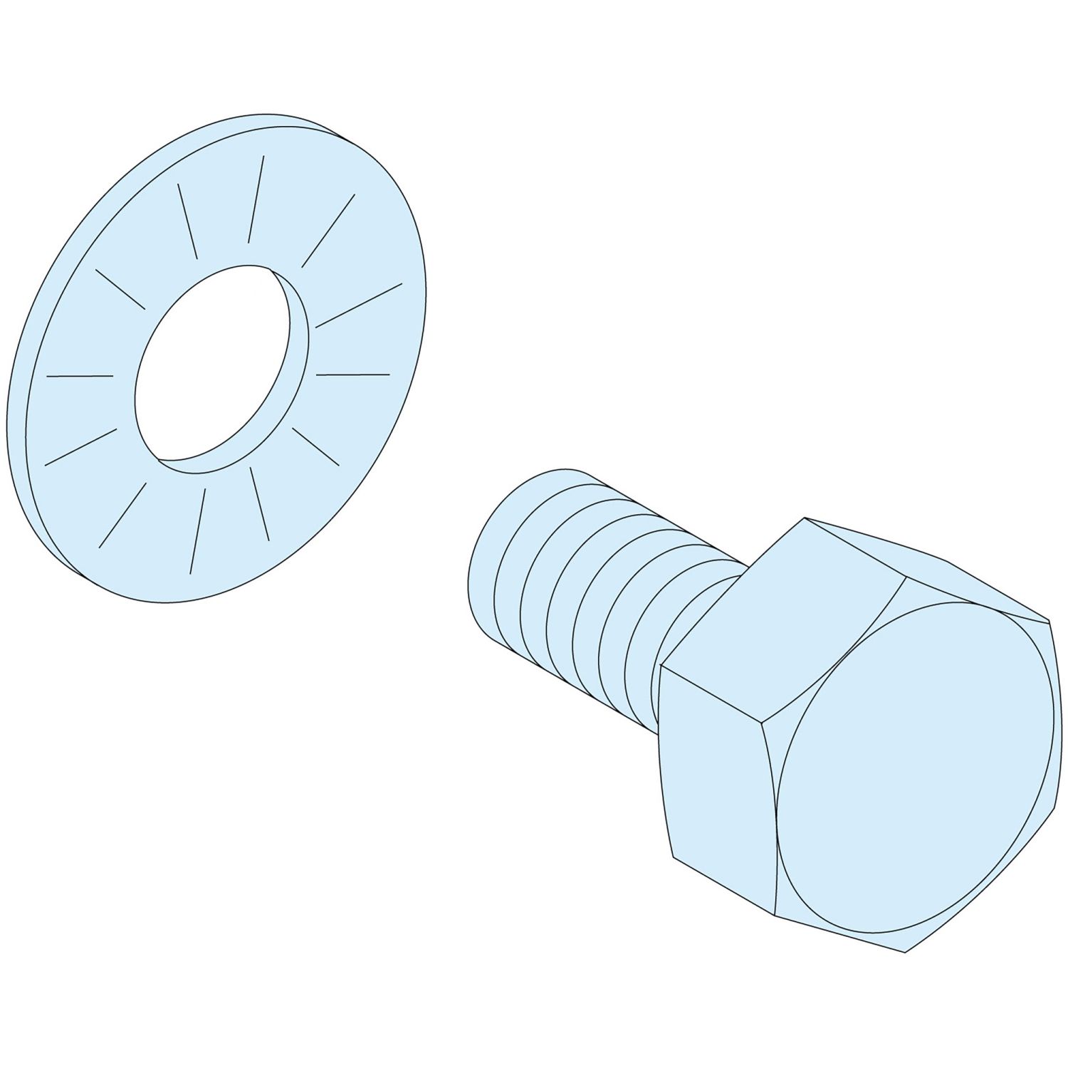 Picture of Mounting hardware, Linergy BW, screws 8.8 class m6x16 for threaded bar, set of 40