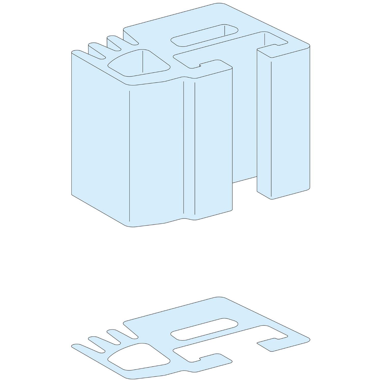 Picture of Profile busbar, Linergy LGYE, 1600A, for a vertical installation, 32.5x42.5mm, L1670mm
