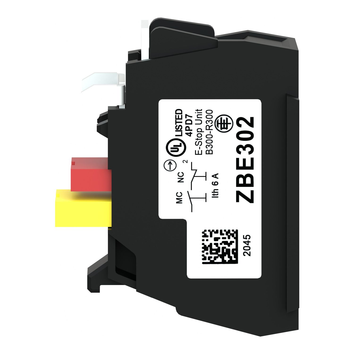 Picture of Contact block, Harmony XB4, Harmony XB5, single contact, silver alloy, screw clamp terminal, 1NC with monitoring