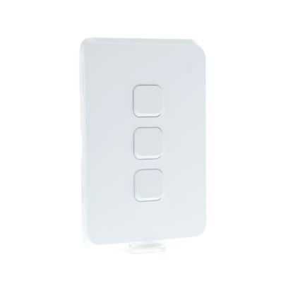 Picture of Triple switch, Clipsal Iconic, complete device, vertical, 1/2-way, 10AX, white