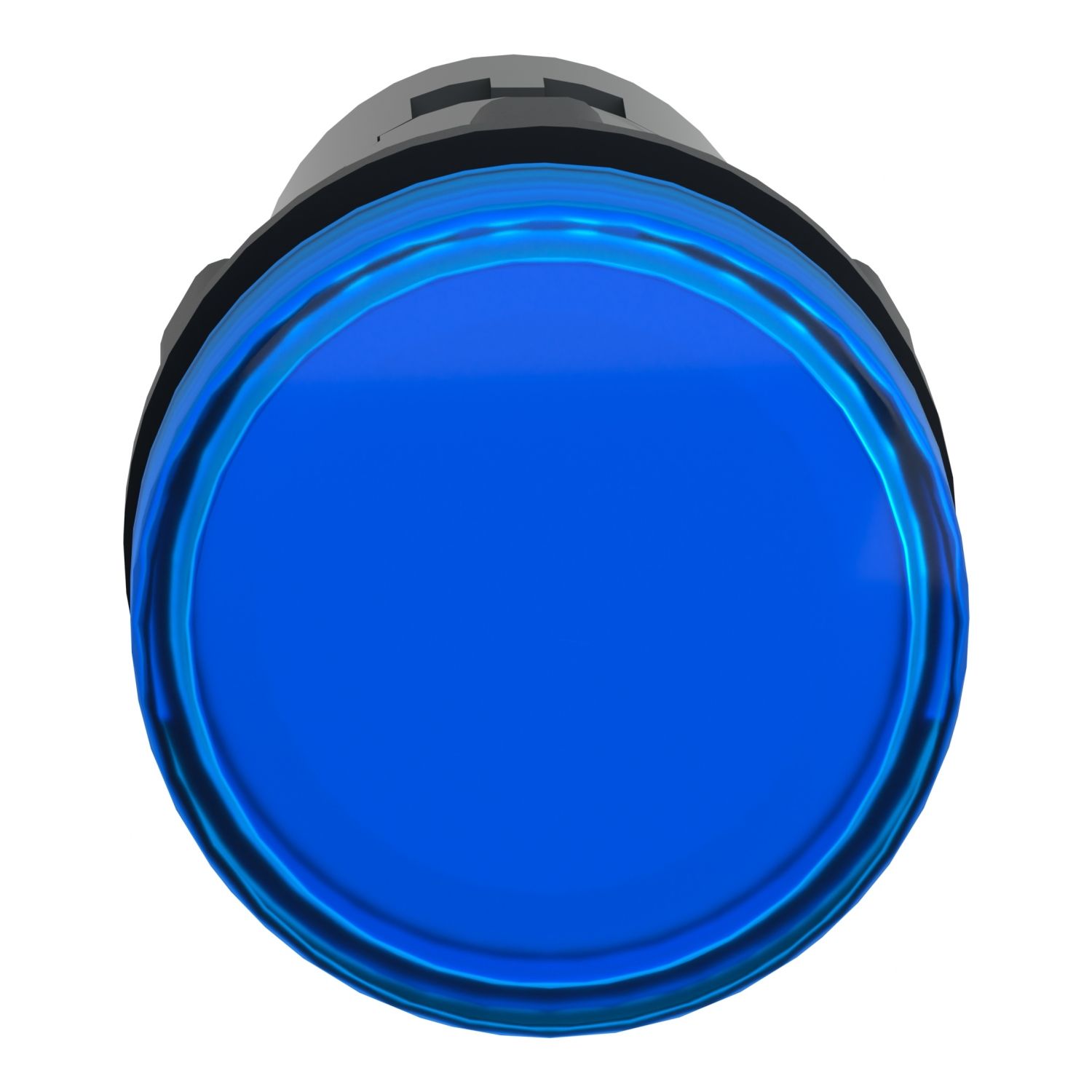 Picture of Monolithic pilot light, Easy Harmony XA2, plastic, blue, 22mm, integral LED, screw clamp terminals, 48V AC DC