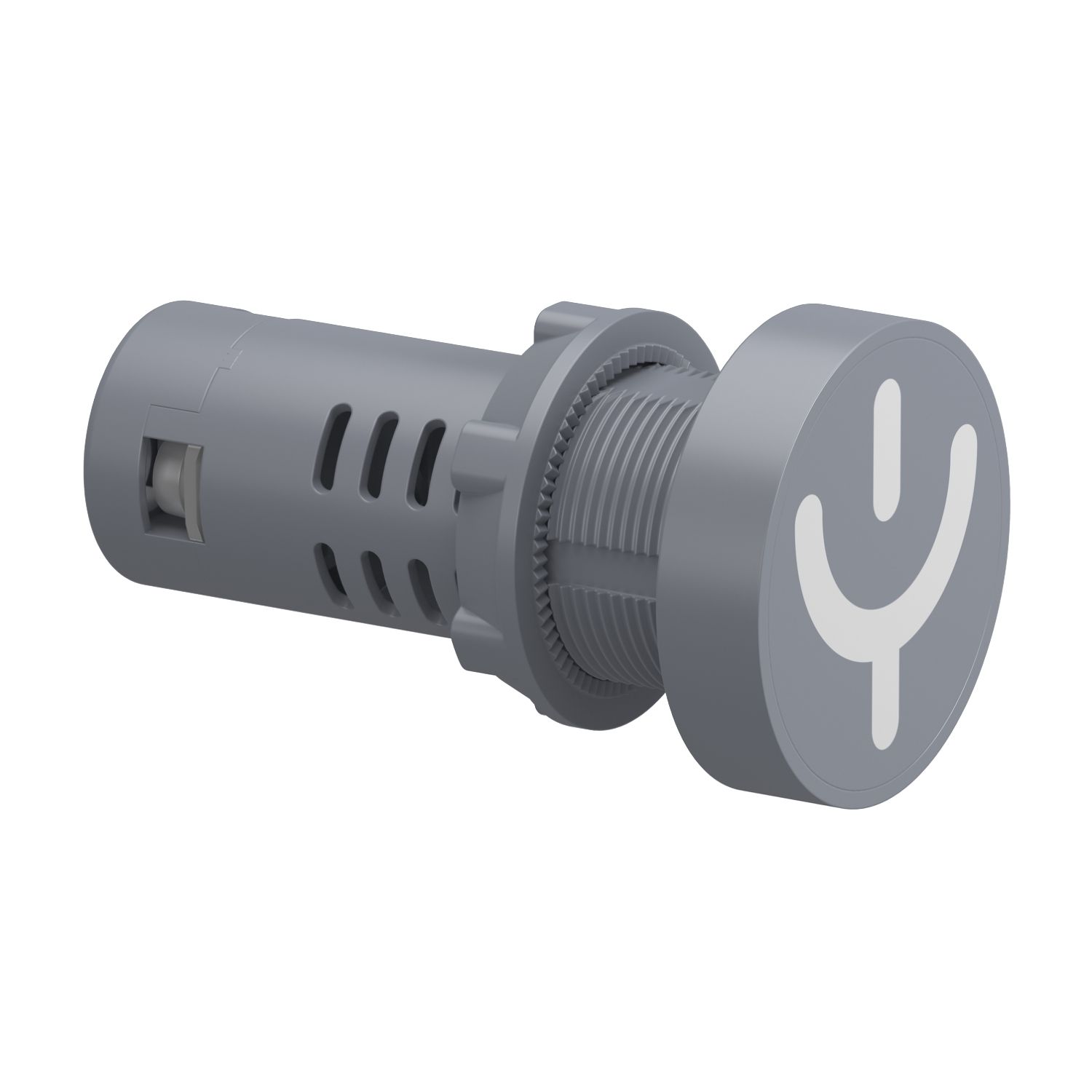 Picture of Monolithic pilot light, Easy Harmony XA2E, plastic, green red, 22mm, circuit breaker indicator, screw clamp terminals, 110V AC