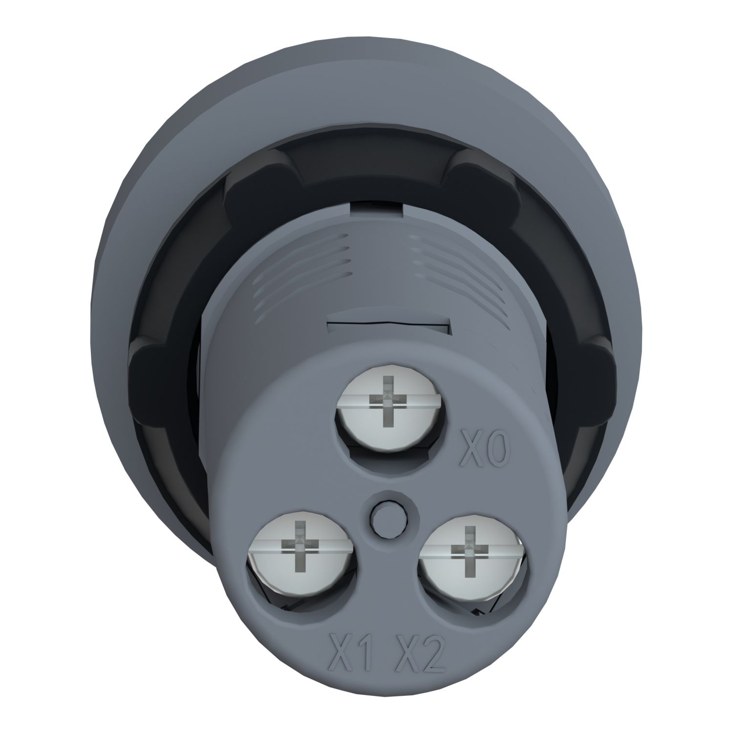 Picture of Monolithic pilot light, Easy Harmony XA2E, plastic, green red, 22mm, circuit breaker indicator, screw clamp terminals, 220 to 230V AC