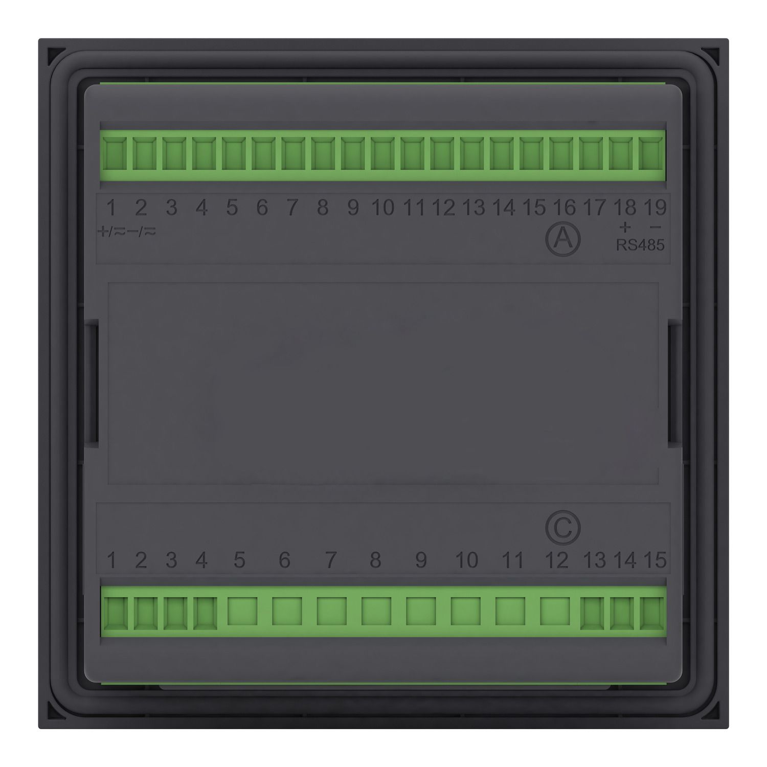 Picture of protection relay PowerLogic P1F 24-250V 3CT 1Io: 0.01-2IN 0DI-6DO RS485 USB