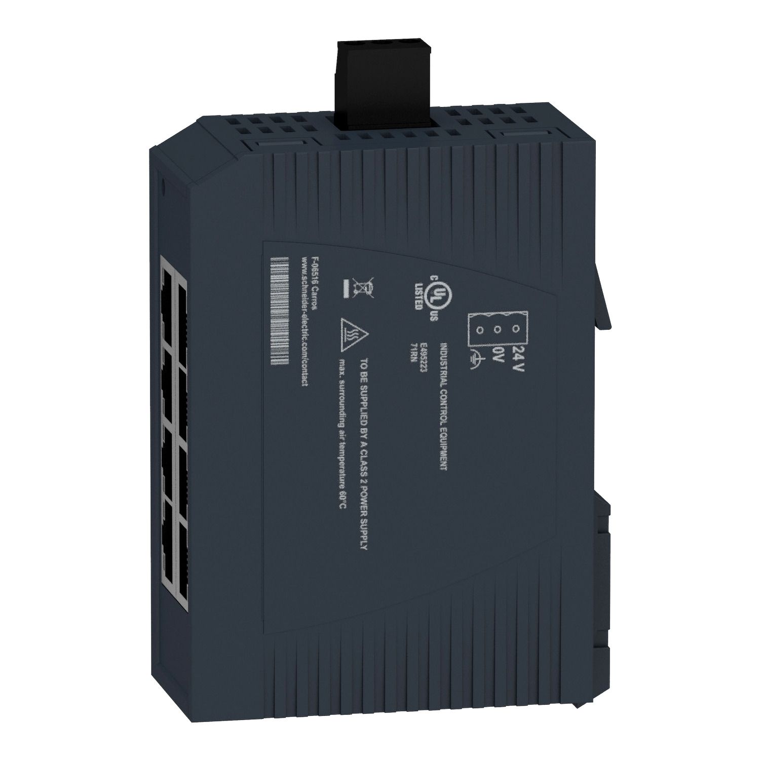 Picture of network switch, Modicon Networking, standard unmanaged, 8 ports for copper