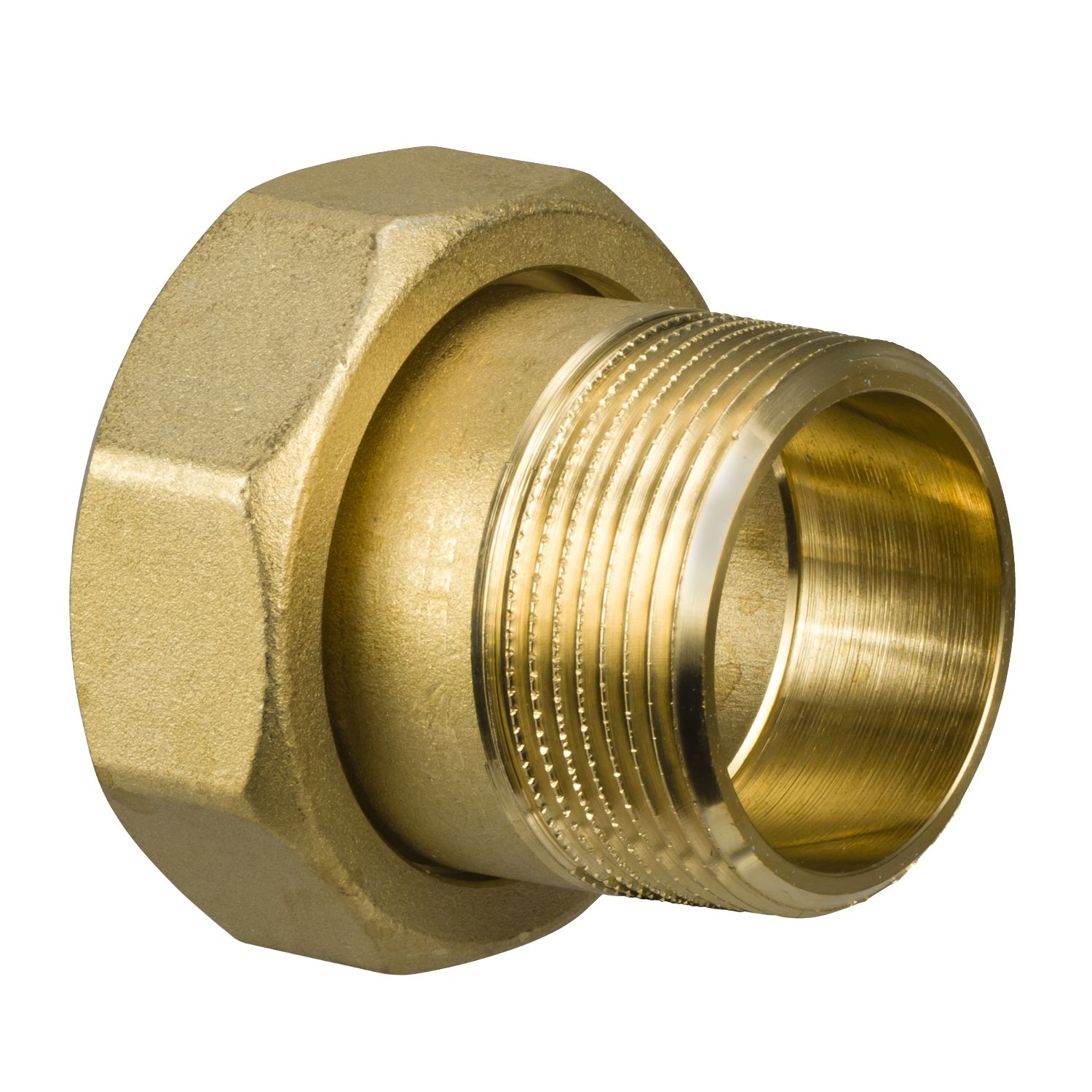 Picture of 2xDN40 External Threaded End Connections with Fibre Gaskets, G 2 to valve, R 1.1/2 (External taper) to pipe.