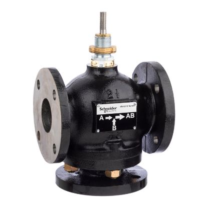 Picture of Schneider Electric, Globe Valve, 2-1/2 in, 3-way mixing, flanged cast iron body, bronze trim, 74 Cv