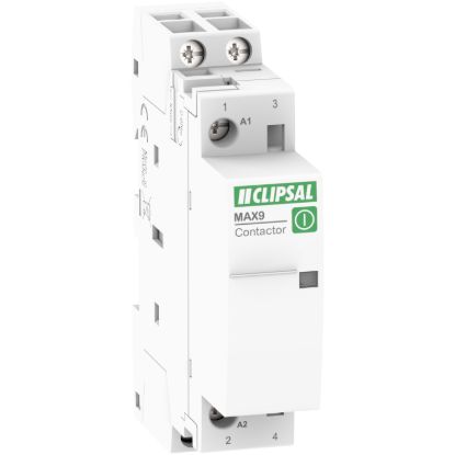 Picture of Contactor, MAX9, 2 NO, 25A, Ue=240VAC, Uc=240VAC, 1 Module