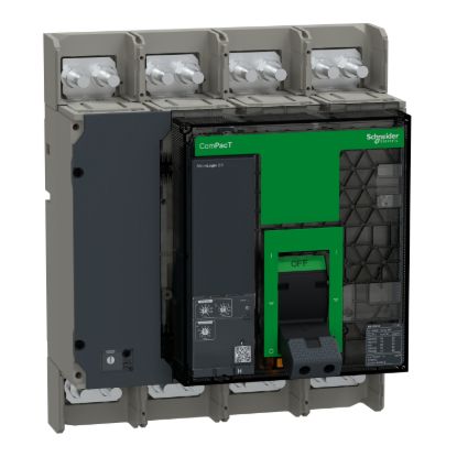 Picture of Circuit breaker, ComPacT NS1000H, 70kA at 415VAC, 4P, fixed, manually operated, MicroLogic 2.0 control unit, 1000A
