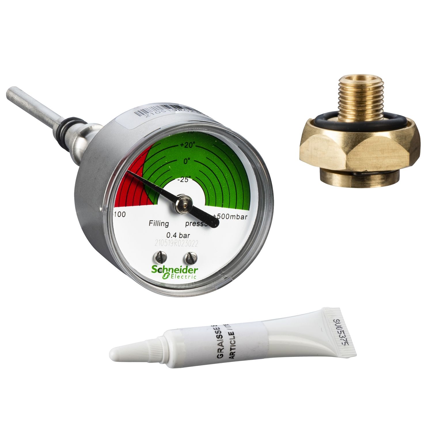 Picture of Gas pressure indicator, SM6-24, spare part, analogue manometer with visible switch contact