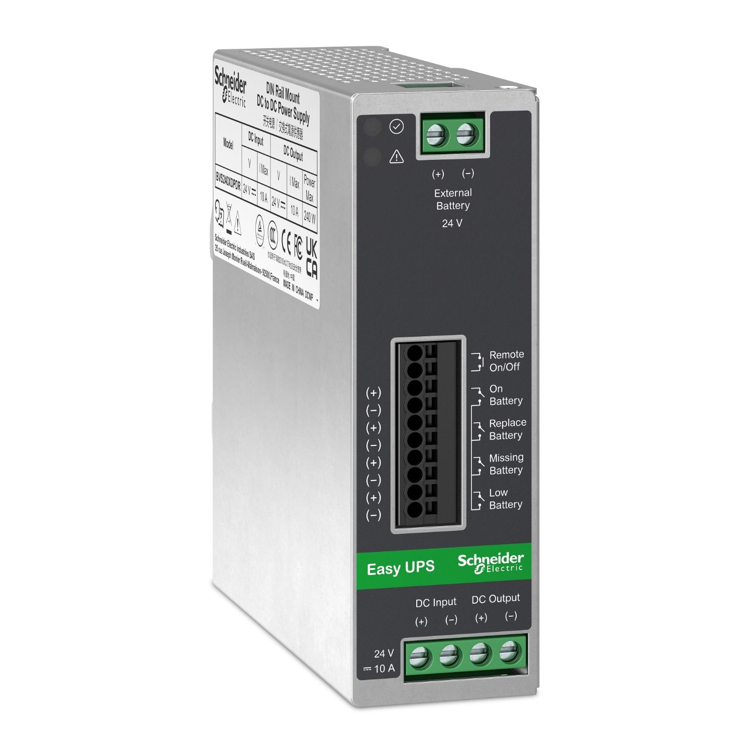 Picture of Easy UPS control module, 24V DC-DC, DIN Rail, Industrial, 20A