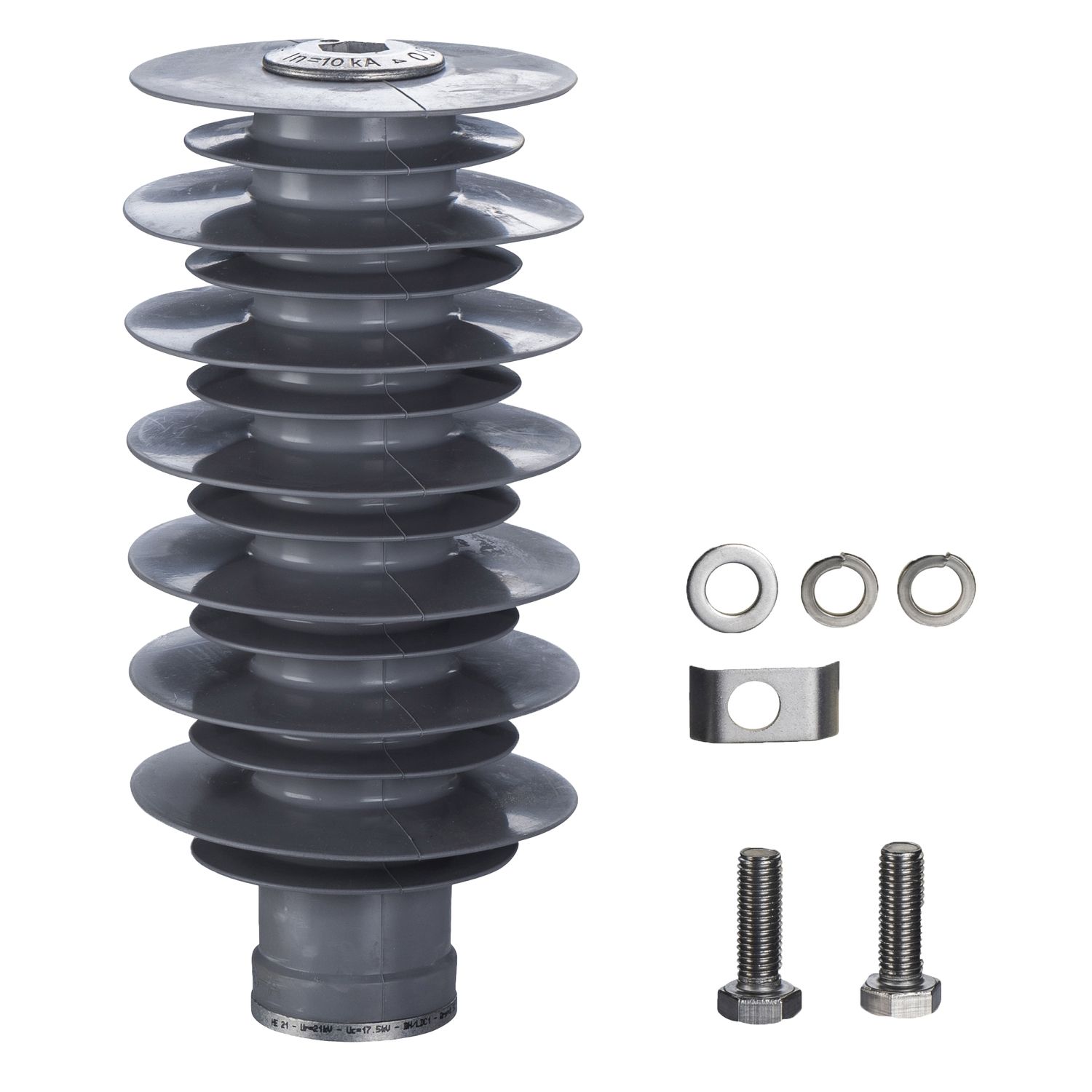 Picture of Surge arrester, SM6-24, spare part, 10 kA, 21 kV, modular, electrical distribution network.