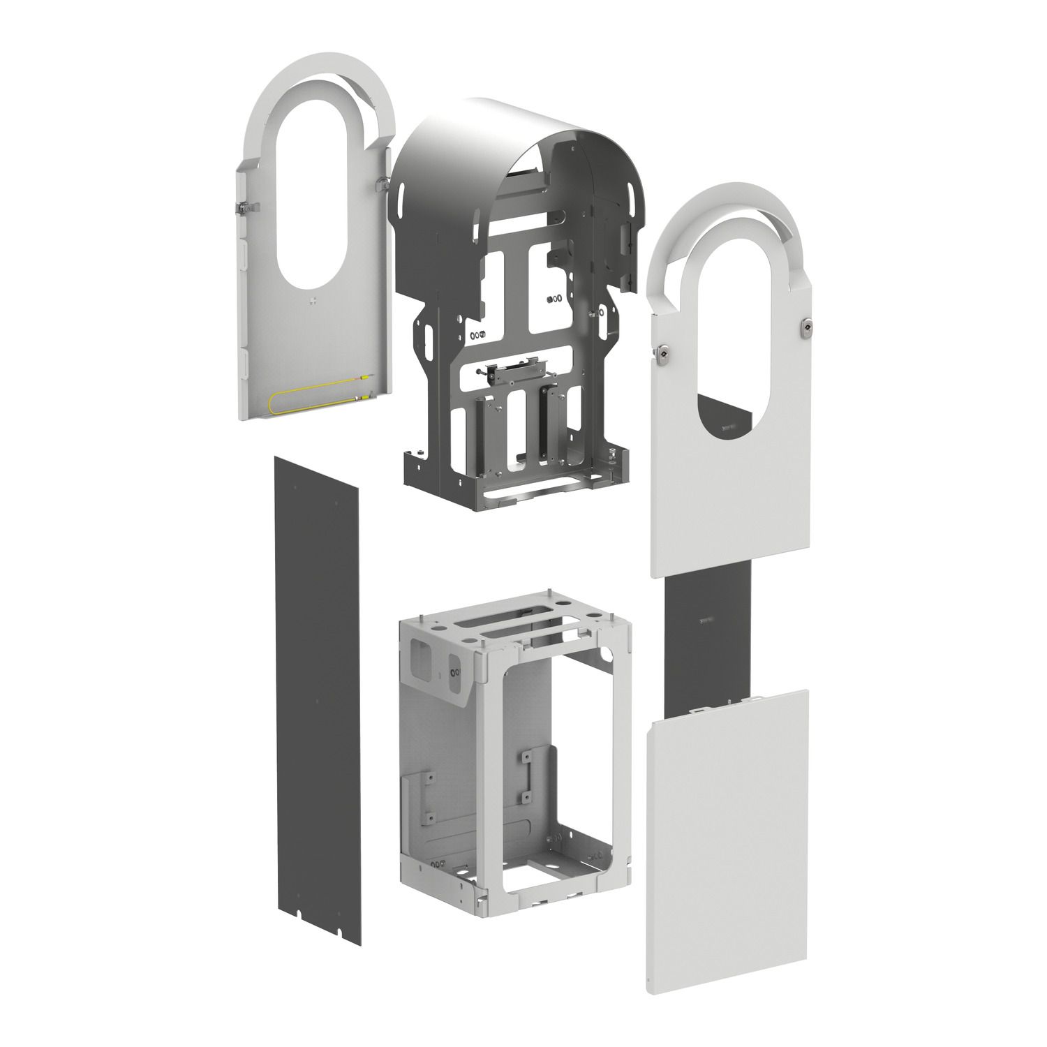 Picture of Kit enclosure, EVlink Pro AC, Metal, for 2 floor-standing charging stations, steel