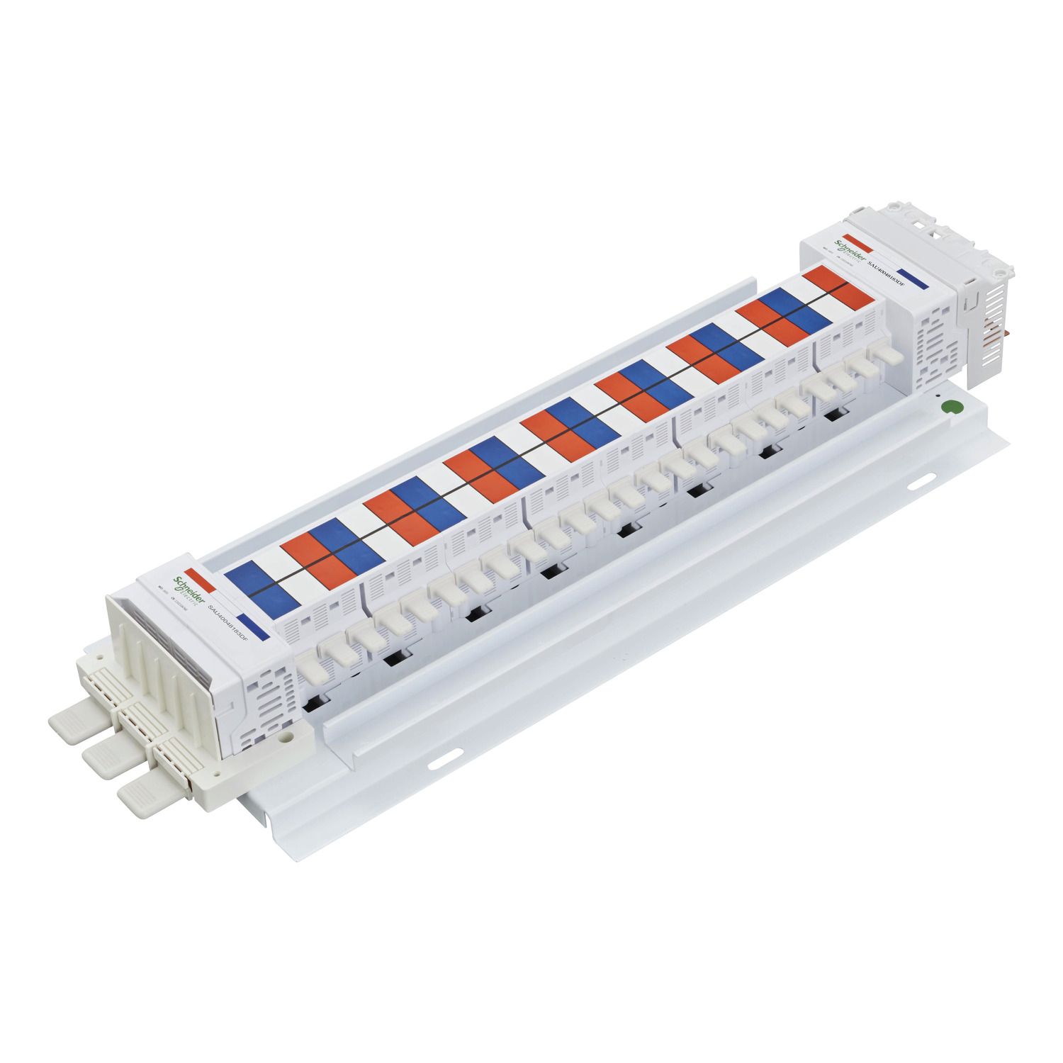 Picture of SAU Chassis 3PH, Acti9, 400A, 18mm for iC60 MCB & RCBO, 48 Poles, Dual Feed