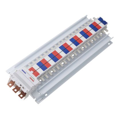 Picture of SAU Chassis, Acti9, 400A, 3Ph, 42 poles, 27mm for C120 MCB, top or bottom feed