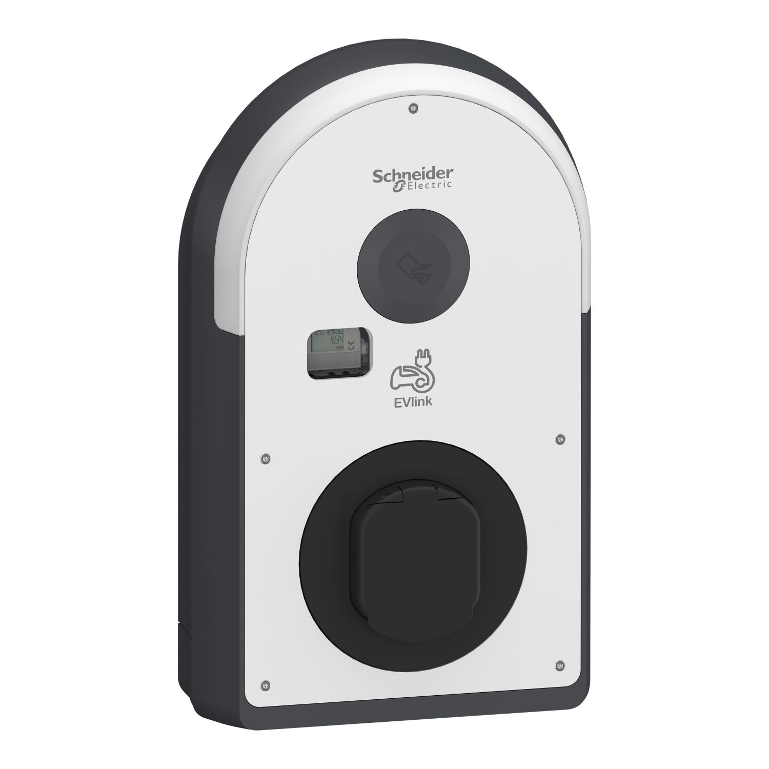 Picture of Charging station, EVlink Pro AC, 7.4kW, 32A, 1P+N, T2S socket-outlet, RDC-DD 6mA, MNx aux., MID meter