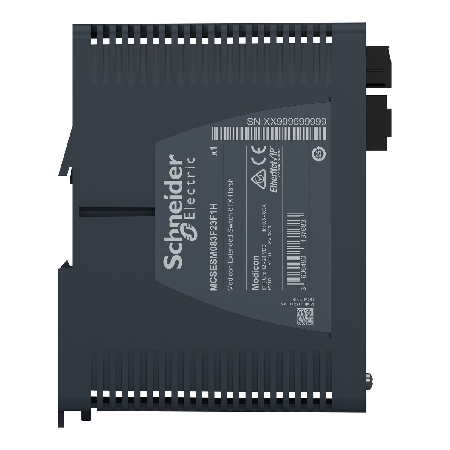 Picture of Modicon Extended Managed Switch - 8 ports for copper - Harsh