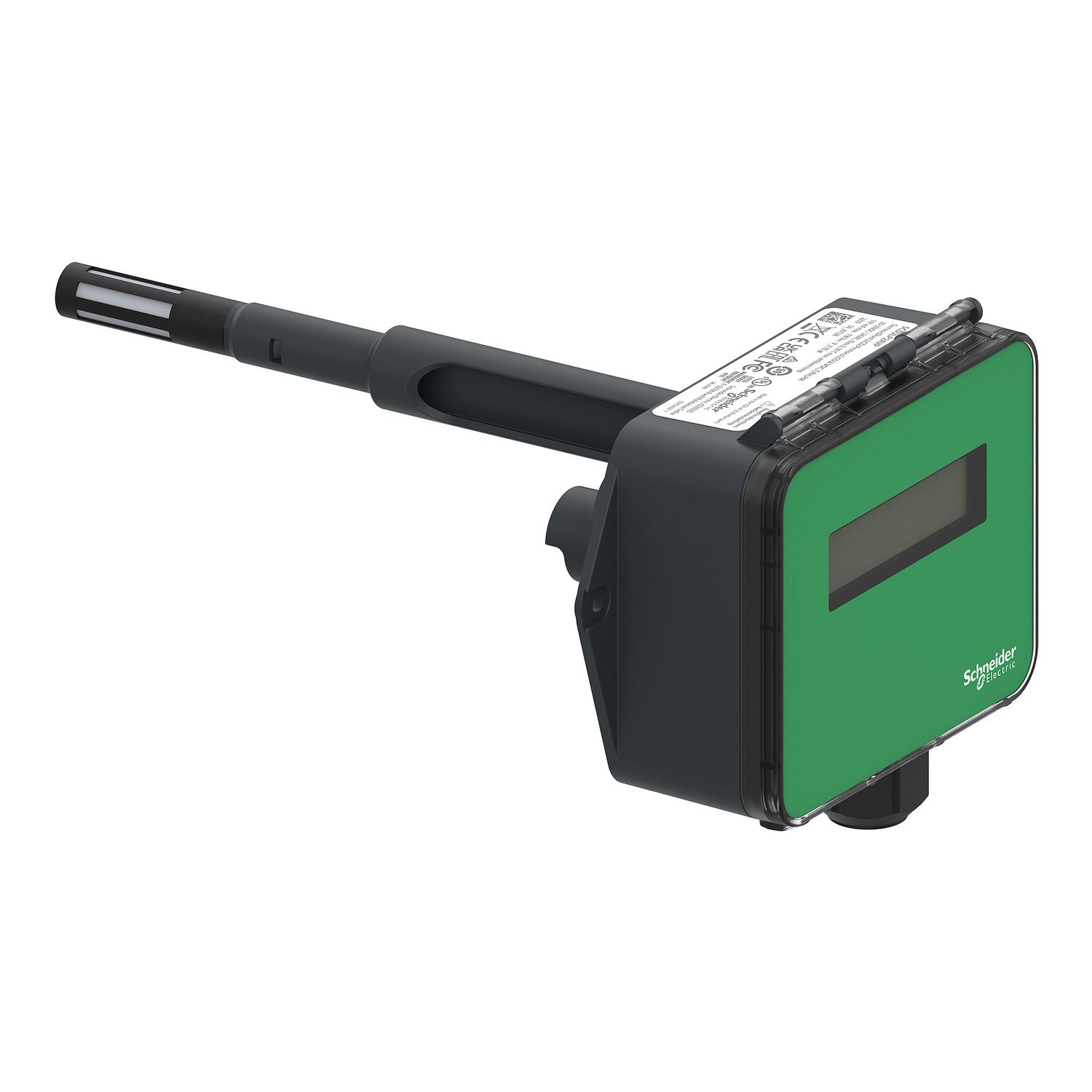 Picture of Air quality sensor, SpaceLogic Sensors, SCD2 Series, CO2, LCD display, BACnet, Modbus, humidity, temperature transmitter, VOC