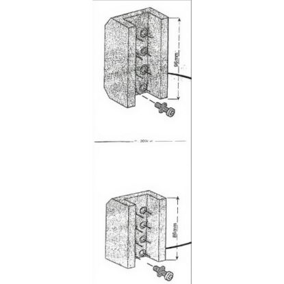 Picture of Power connections, MasterPact NW, frame, spare part, adaption connection kit 800 and 2000 chassis