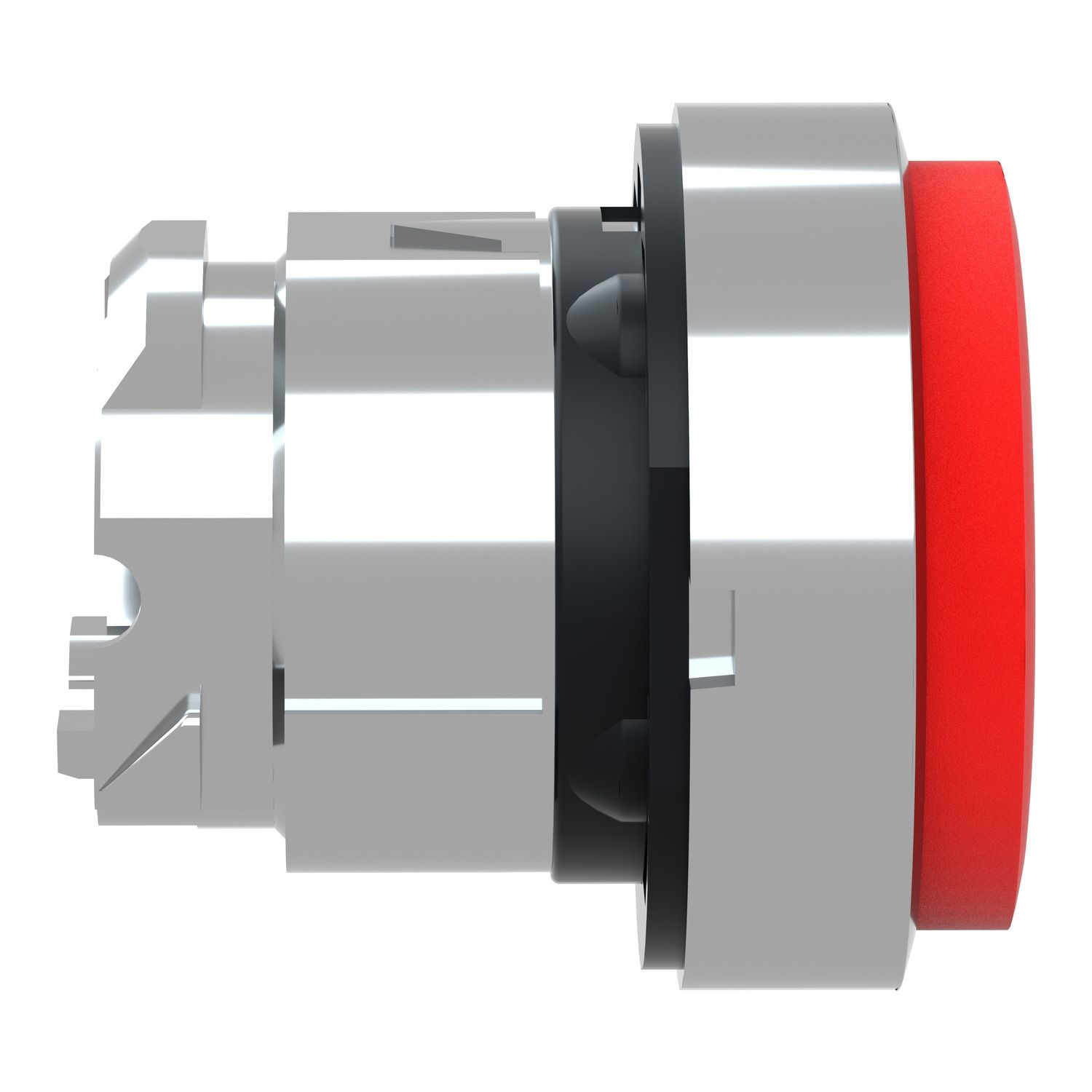 Picture of Projecting push button head 40mm, Harmony XB4, metal, red, 22mm, spring return, marked STOP