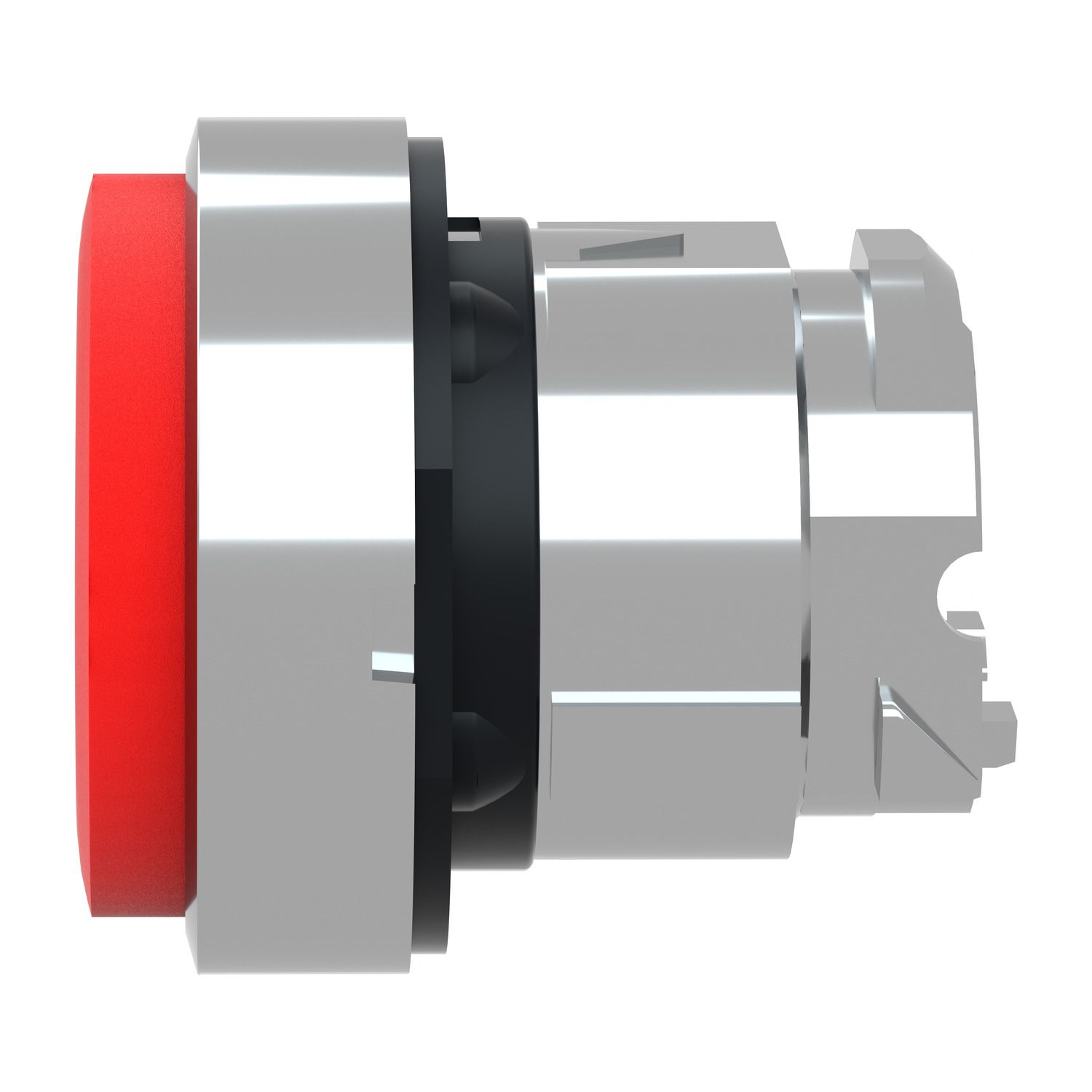 Picture of Projecting push button head 40mm, Harmony XB4, metal, red, 22mm, spring return, marked STOP