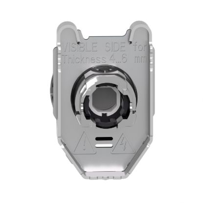 Picture of Head for illuminated push button, Harmony XB4, metal, white flush mounted, 30mm, universal LED, unmarked