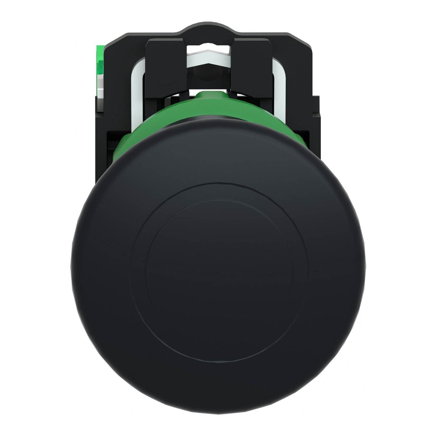 Picture of Wireless and batteryless transmitter, Harmony XB5R, mushroom head 40mm, plastic, black, 22mm, spring return