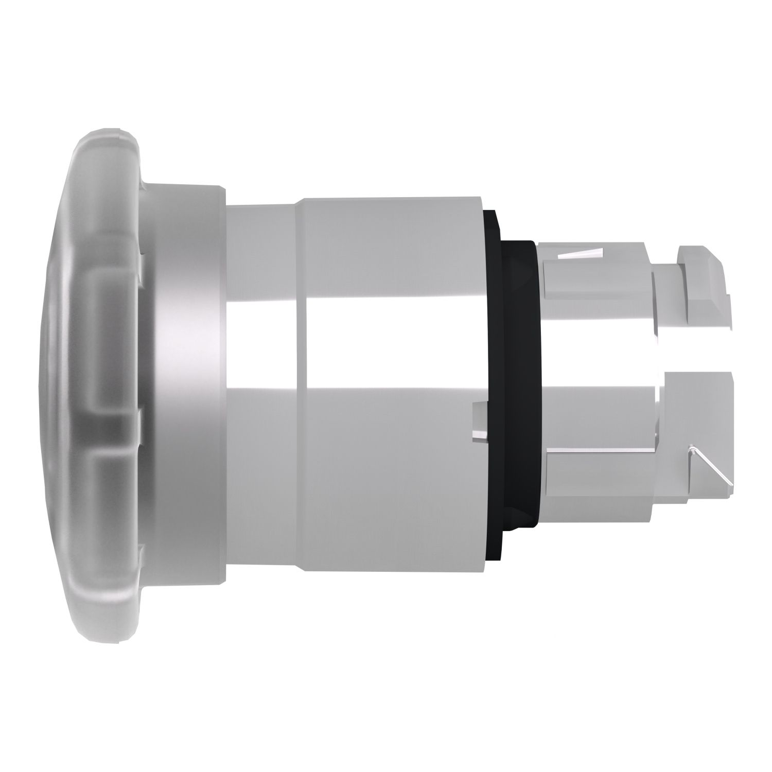 Picture of Head for illuminated push button, Harmony XB4, metal, white mushroom 40mm, 22mm, universal LED, spring return