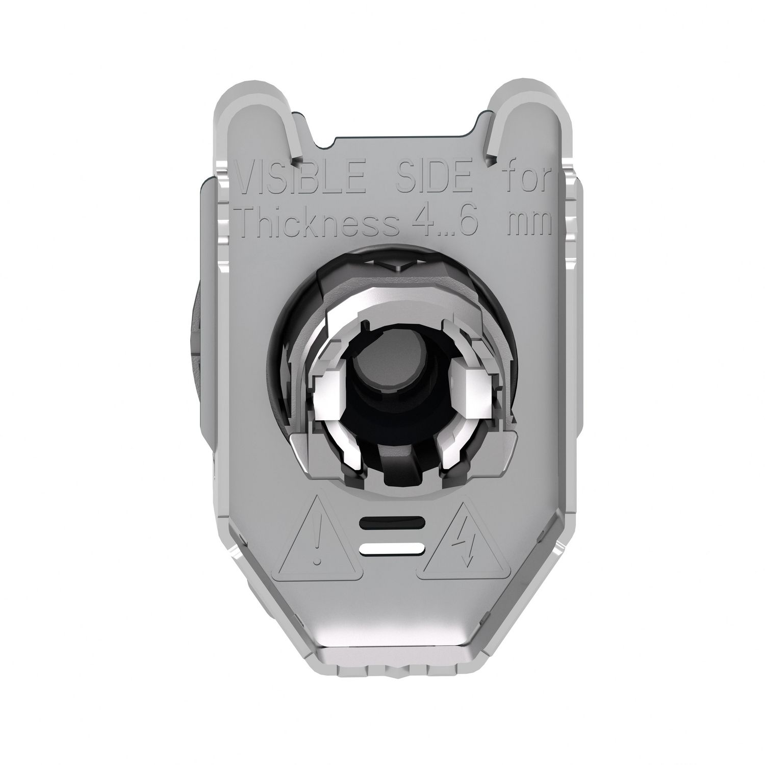 Picture of Head for illuminated selector switch, Harmony XB4, metal, green handle, flush mounted, 30mm, universal LED, 2 positions