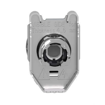 Picture of Head for illuminated push button, Harmony XB4, metal, white flush mounted, 30mm, universal LED, for legend of insertion