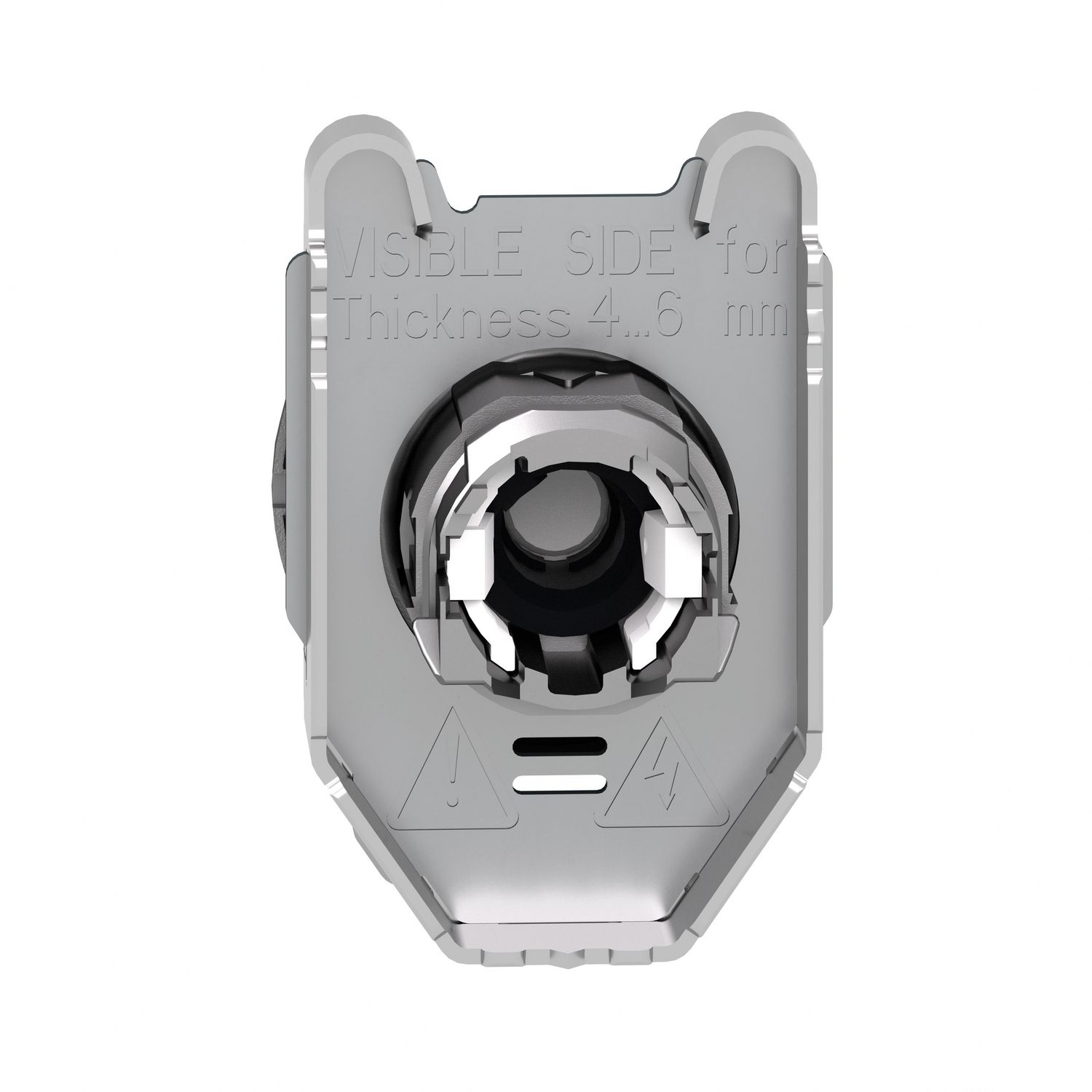 Picture of Head for illuminated selector switch, Harmony XB4, metal, orange handle, flush mounted, 30mm, universal LED, 3 positions