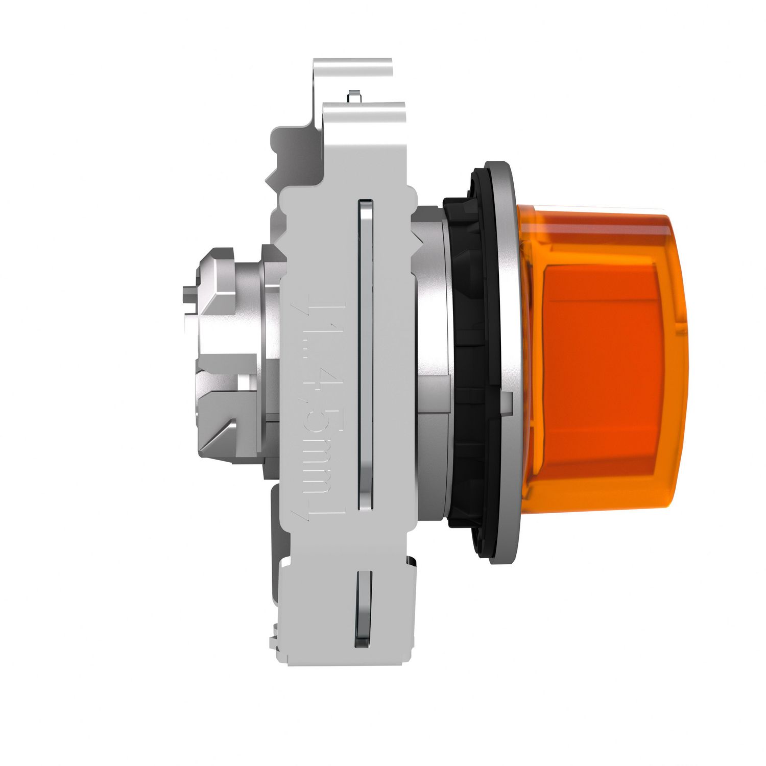 Picture of Head for illuminated selector switch, Harmony XB4, metal, orange handle, flush mounted, 30mm, universal LED, 3 positions