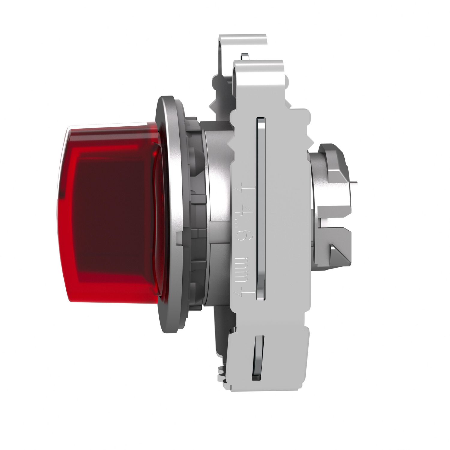 Picture of Head for illuminated selector switch, Harmony XB4, metal, red handle, 30mm, universal LED, 3 positions, left to center