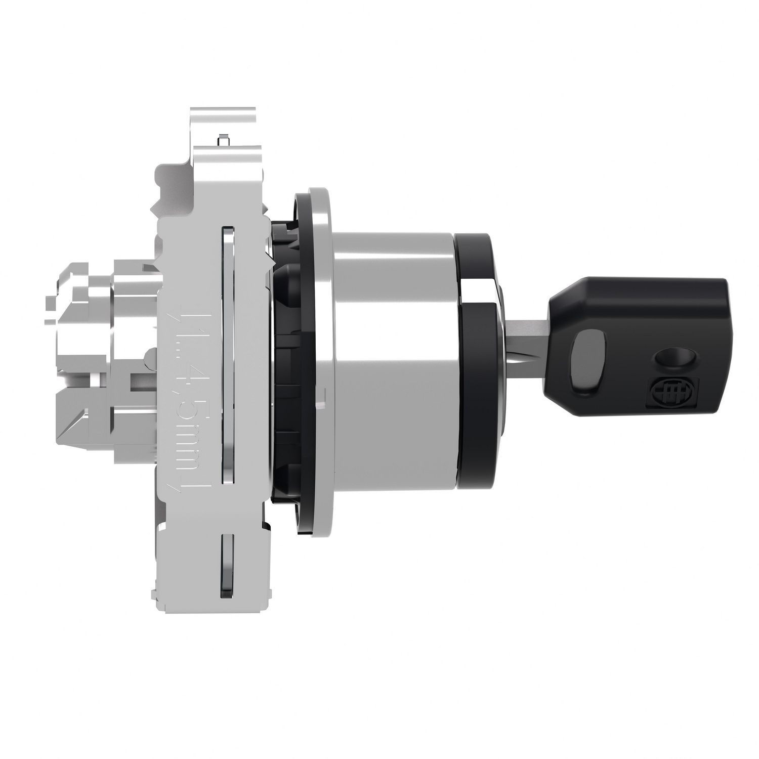 Picture of Head for key selector switch, Harmony XB4, black key, flush, 30mm, 2 positions, left key withdrawal, key 455