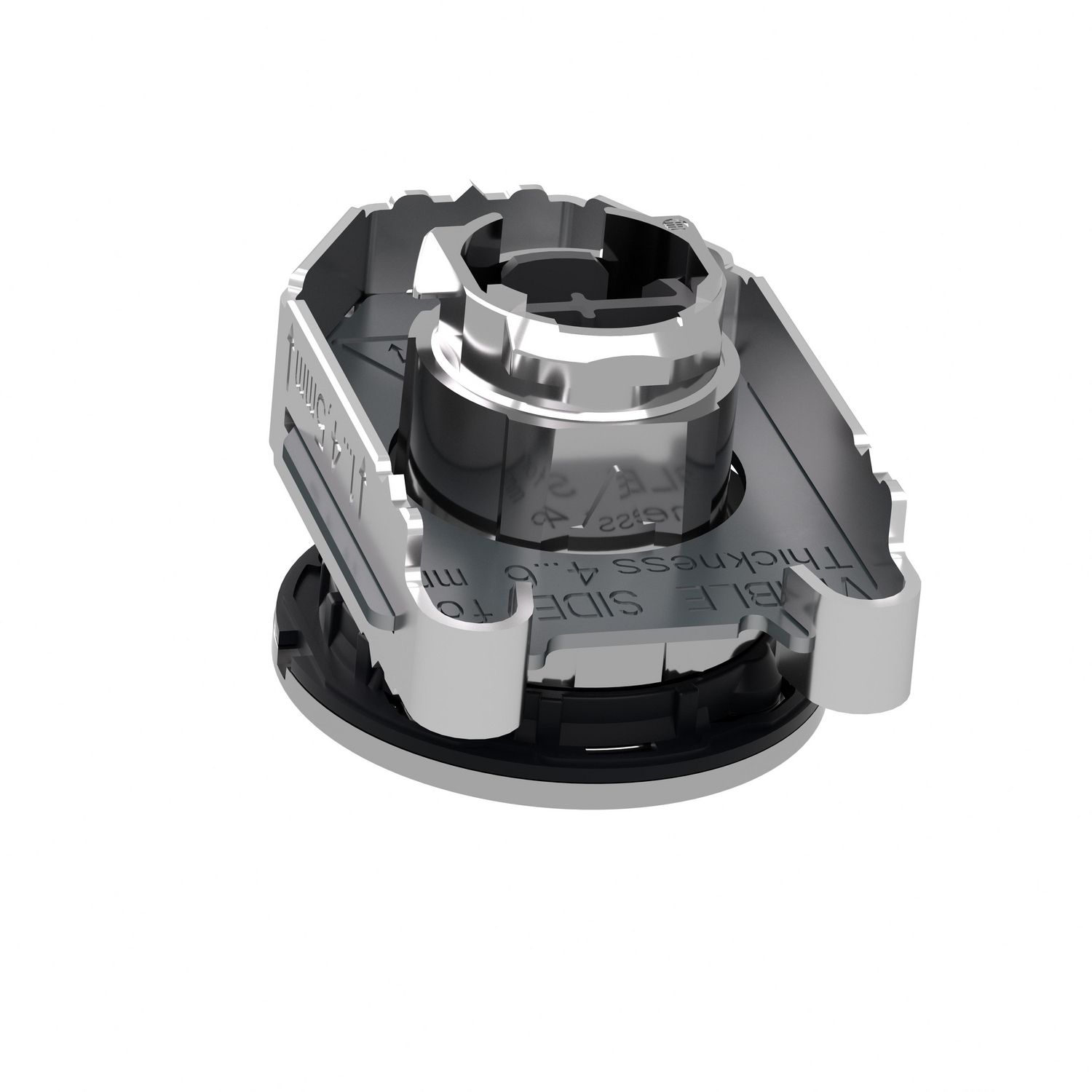 Picture of Head for non illuminated push button, Harmony XB4, flush mounted yellow pushbutton recessed