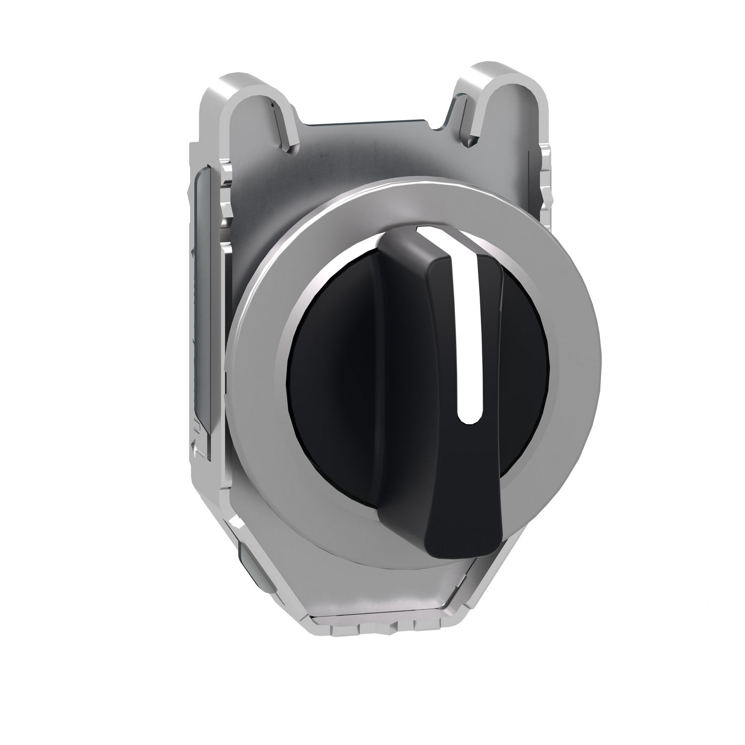 Picture of Head for selector switch, Harmony XB4, black handle, flush, 30mm, 3 positions, stay put