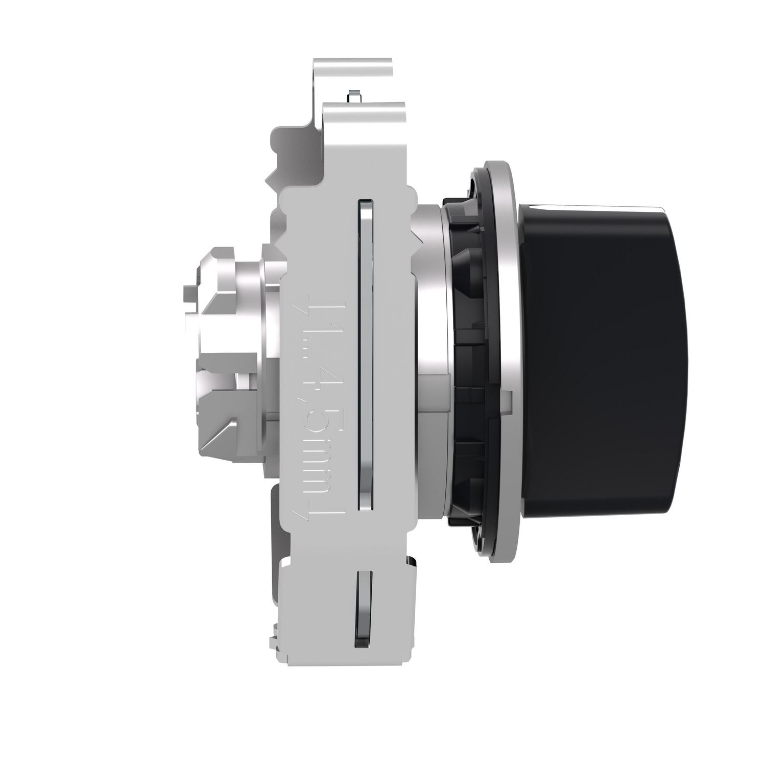 Picture of Head for selector switch, Harmony XB4, black handle, flush, 30mm, 3 positions, spring return