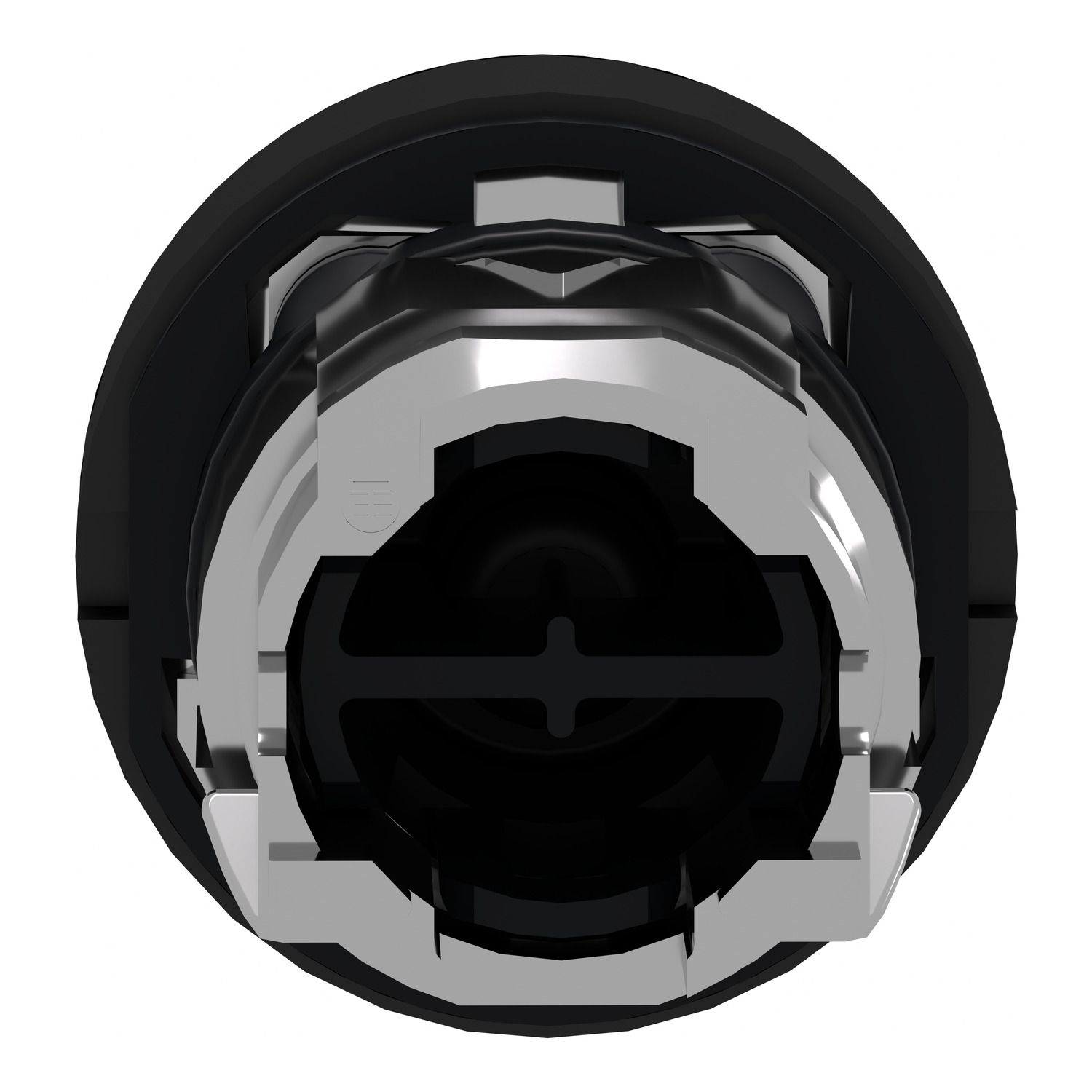 Picture of Head for non illuminated push button, Harmony XB4, black, flush, pushbutton 22mm, spring return, unmarked