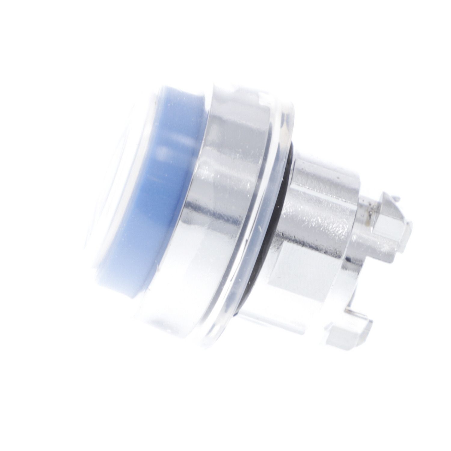 Picture of Head for non illuminated push button, Harmony XB4, metal, projecting, blue, 22mm, spring return, booted, unmarked